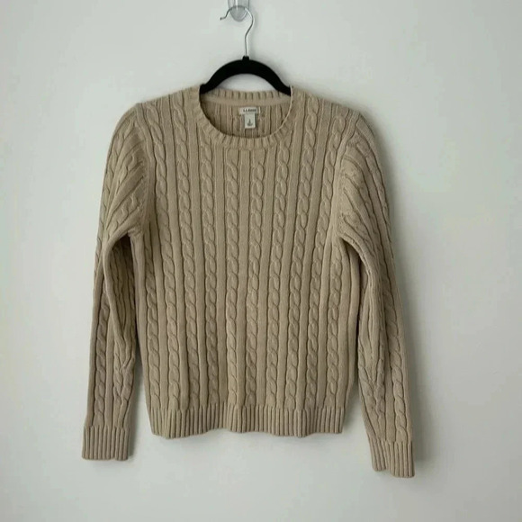 L.L Bean classic cable knit fisherman sweater - Picture 1 of 11